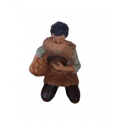 Statuina Pastore per Uomo in ginocchio h 12 cm