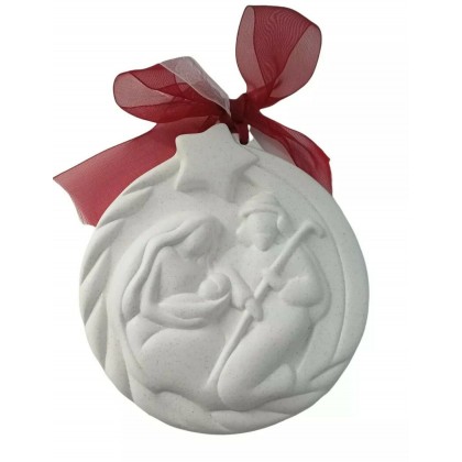 Medaglione Presepe bassorilievo Ceramica Kergrès,effetto...