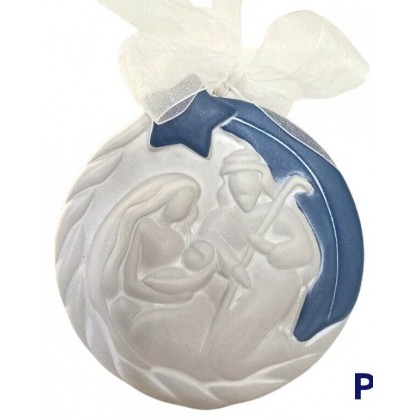 Medaglione Presepe bassorilievo Ceramica Kergrès,effetto...
