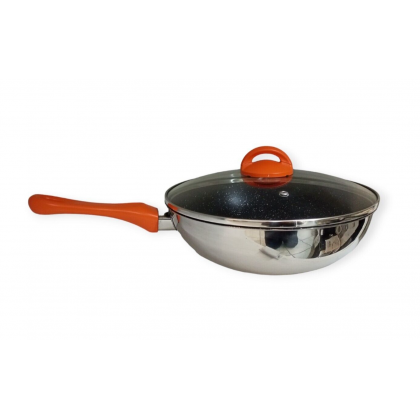 Wok,Saltapasta 28cm Antiaderente +Coperchio Fantasy...