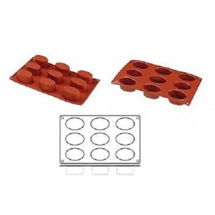 Stampo da Forno 9 Ovali, Formaflex per dolci e salato