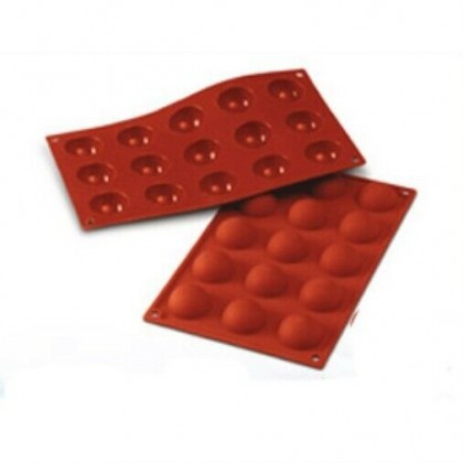 Stampo,Forma 15 semisfere diametro 4 cm Silikomart...