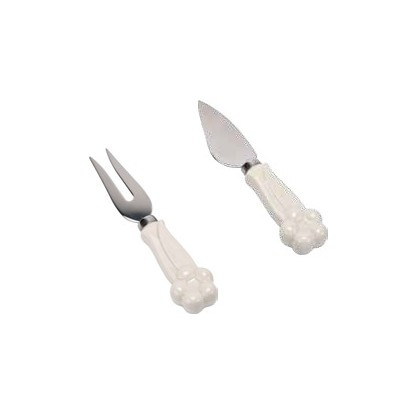 Set 2 pezzi formaggio con manico in porcellana, Wald...