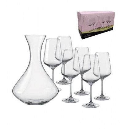 Confezione 6 Calici vino con decanter, vetro Fade Maison