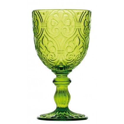 6 Calici Corinto Verde 300ml, bicchieri Fade Maison