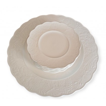 Servizio 7Pz.Dolce Dessert Porcellana Bianca