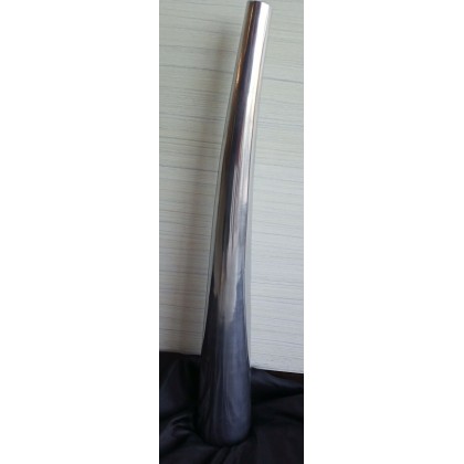 Vaso in metallo lucido marca Giannini, h 60 cm Saldi