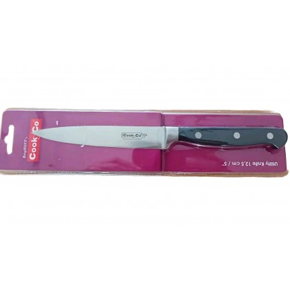 Coltello Cucina Universale In Acciaio Manico Nero...