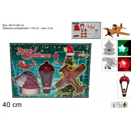 Puntale per Albero di Natale con Aereo e Mongolfiera...