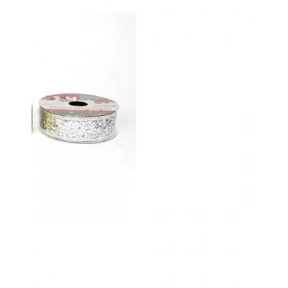 Nastro con Paillettes colore Argento 2,5 x 270 cm