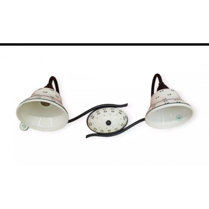 Lampade da Muro Applique Doppie In Ceramica Serie...