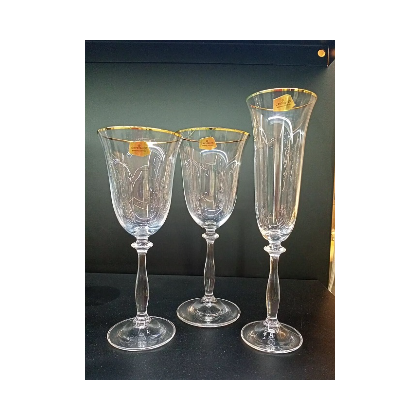 Servizio 18 Calici Linea Angela Filo Oro Cristalflex...