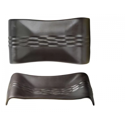 Svuotatasche rettangolare Nero in Ceramica Wald