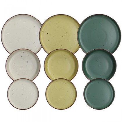 Servizio Piatti 18 Pezzi Multicolore Ardenne Stoneware...