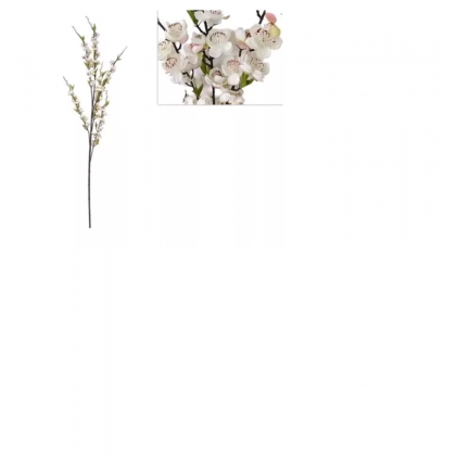 Ramo Fior di Pesco Artificiale alto altezza 117 cm Bianco
