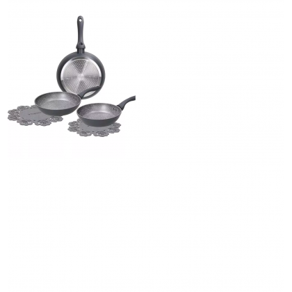 Set 3 Padelle Cooking Circle Ardesia Antiaderente...