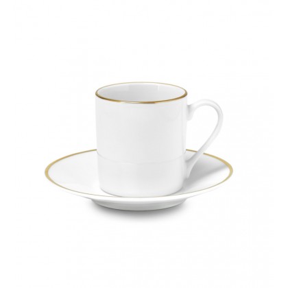 Tazzine Caffè Silvia Filo Oro Fine Porcellana bianca Fade...