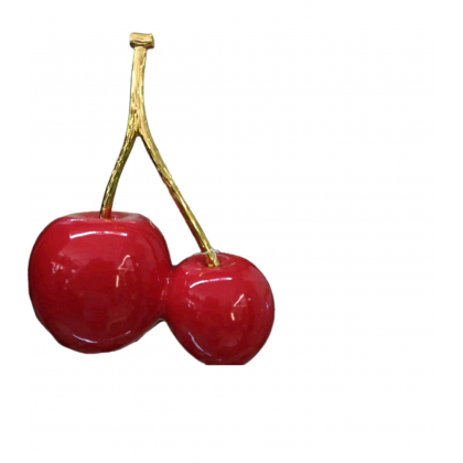 Oggetto d'Arredo Ciliegie Rosse in Porcellana h 34 x 25 cm
