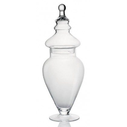 Vaso con coperchio Potiches Kate Vetro Trasparente