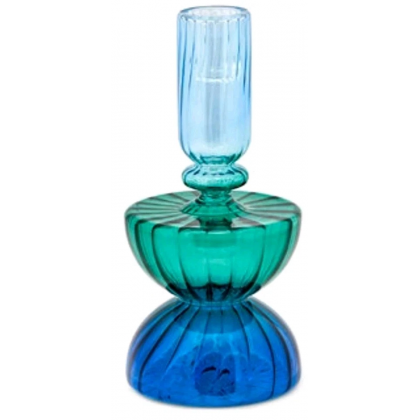 Candeliere in Vetro verde-blu linea Colorglass Fade Maison