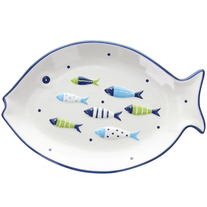 Piatto Pesce Linea Aquatic 26,5 cm in ceramica