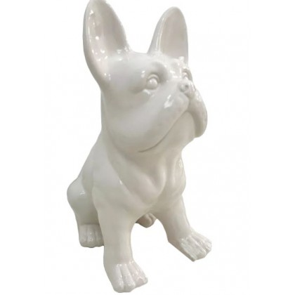 Statuetta Bulldog bianco...