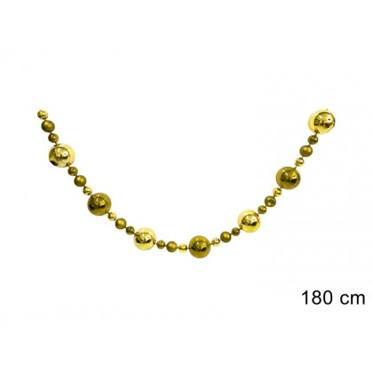 Ghirlanda Natalizia di Palline colore Oro 180 cm