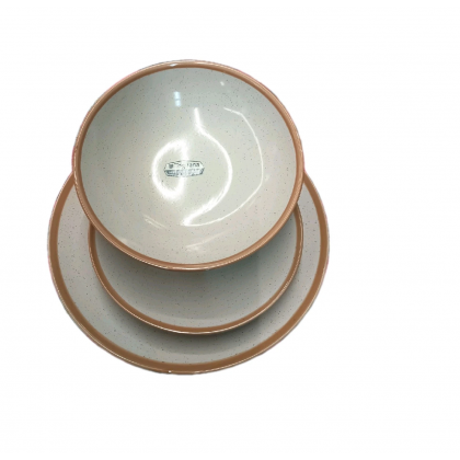 Servizio Piatti 18 Pezzi Woody Beige Stoneware Beige Tognana