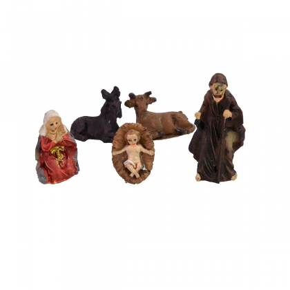 Natività Personaggi per presepe in Resina h 3,5 cm 5 pezzi