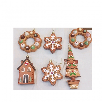 6 Appendini Biscotti H 17-10 cm PVC