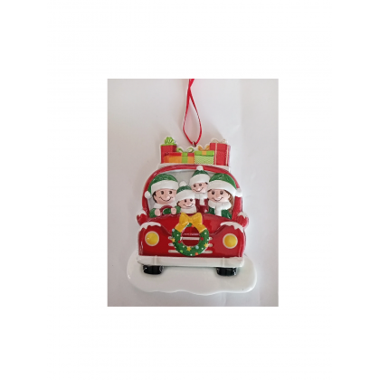 Appendino Natalizio in Resina "Famiglia" h 10 x 8 cm