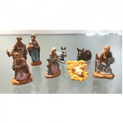 Statuine Natività 8pezzi per Presepe 3,5 cm in Policromo...