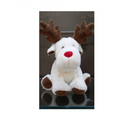 Fermaporta Peluche Renna Bianca H 30 cm