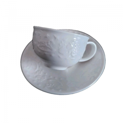 6 Tazzine Caffè Christmas White Porcellana Bianca Fade...