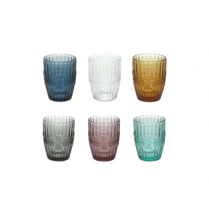 6 Bicchieri Ionico 280 cc Pasta di Colore Multicolore...