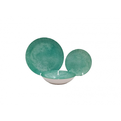 Servizio Piatti 18 Pezzi per 6 Persone in Porcellana...