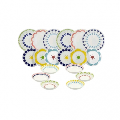 Servizio Piatti 18 Pezzi Madison Nymea Porcellana Tognana...