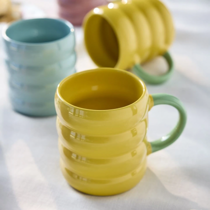 Tazza Mug linea Bubble giallo Tognana