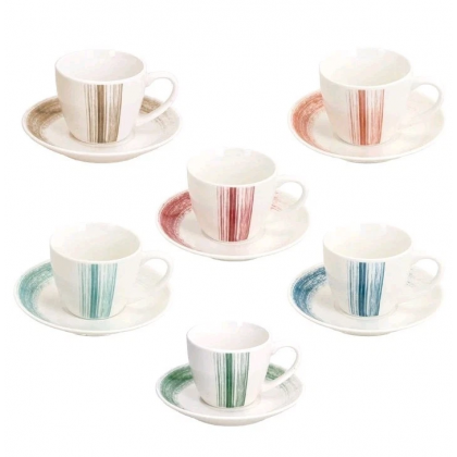 6 Tazzine Caffè in Porcellana Tognana Nanami