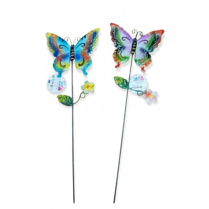 2 Farfalle colorate in latta 60 cm, decorazione casa...