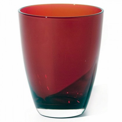 6 Bicchieri bassi Thea rosso 370ml, Fade Maison