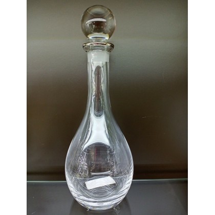 Bottiglia in cristallo filo platino, Cristalleria Da Vinci